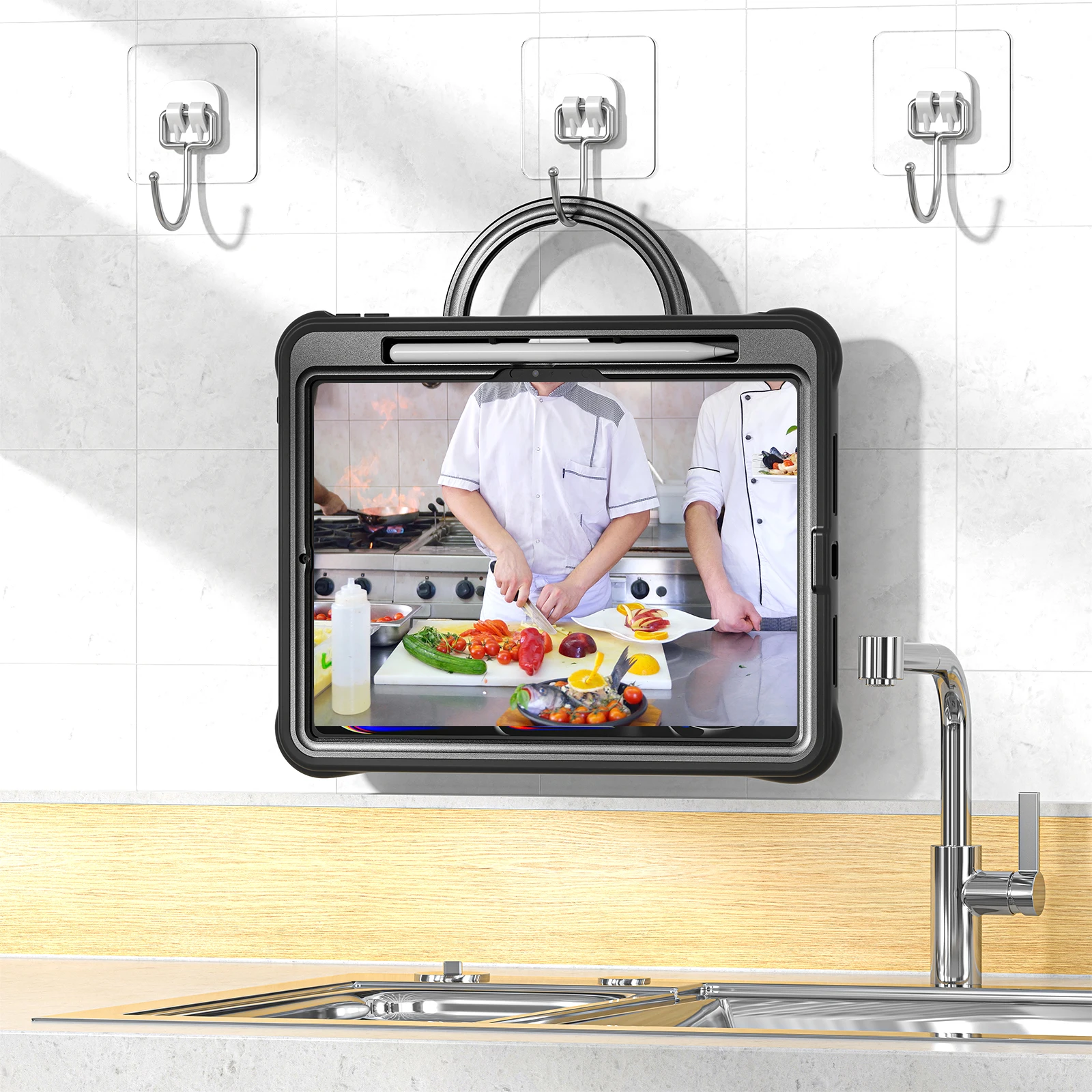 Rotation Stand Tablet Case For iPad Pro 2024 2025 11 13 Mini Air 3 4 5 6 7 8 9 10th Generation 10.2 10.9 12.9 inch Handle Cover