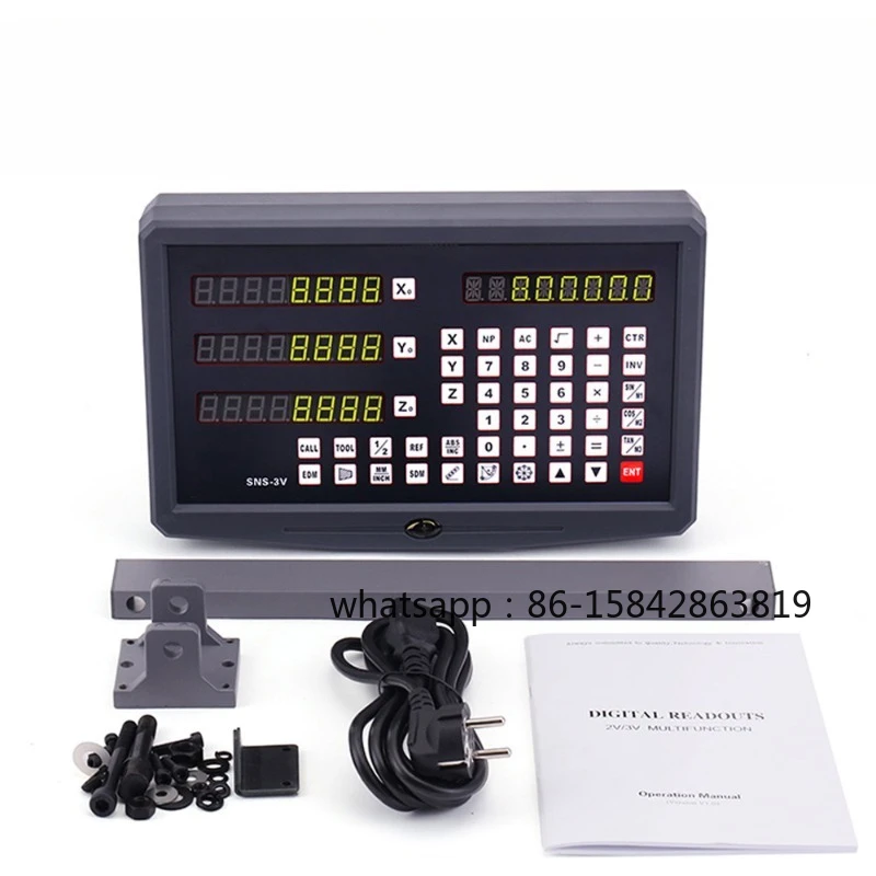SNS-2V/SNS-3V 2/3 Axis DRO Digital Readout Display, TTL Signal, AC80V-250V, for Lathe Milling Boring CNC Machines