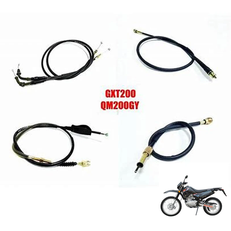 Motorcycle Control Cables Choke/Throttle/Clutch/Speedometer Cable Wire for Suzuki Qingqi QM200GY GXT200 GS200 200cc Dirtbike