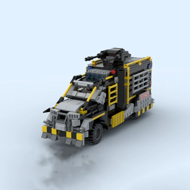 

688PCS MOC City Champions Super Car Doomsday Style Armed Police Van Standard Model Technology DIY Assembly Building Blocks Gift