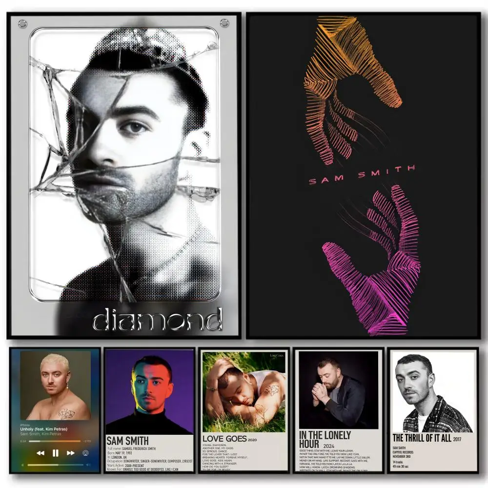 

Singer S-sam Smith Painting Calligraphy High-Quality Cotton Canvas Poster Wall Art for Living Room Modern Coffee House Decor