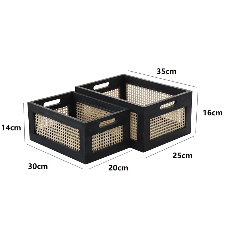 Retro Book Storage Basket Desktop Wooden Box Storage Basket Snacks, Cosmetics, Storage, Sorting & Storage Box