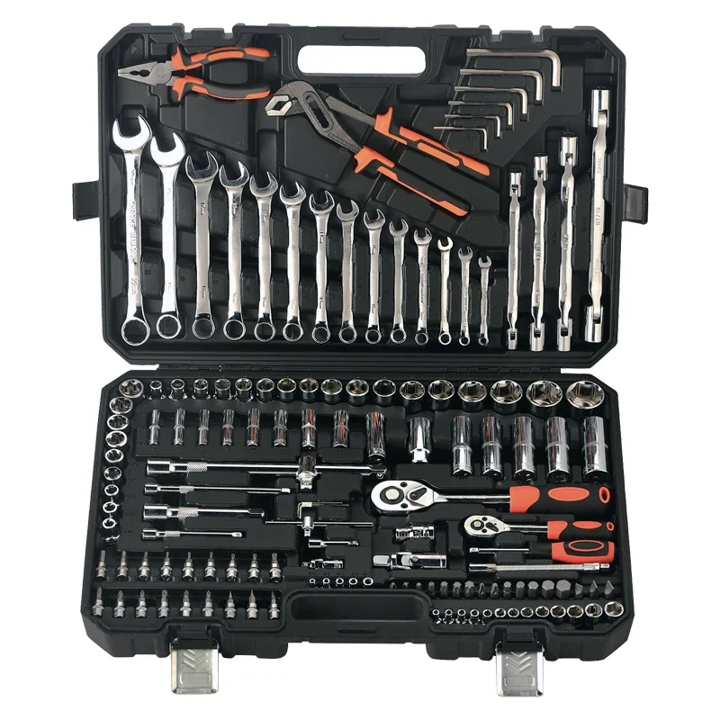 High Grade Car Repair Hand Tool Combo Kit Mechanic Tools Automotive 3/8 Socket Tool Box Set