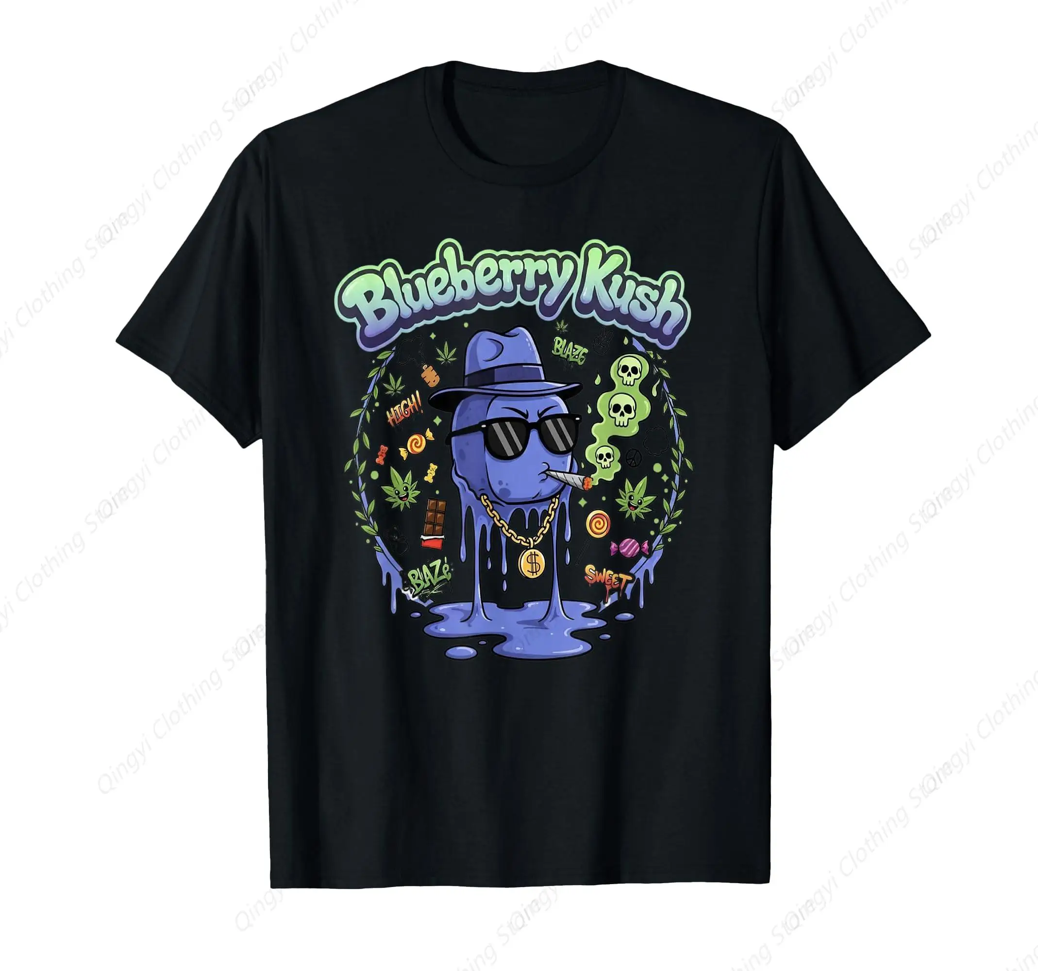 

Blueberry Kush 420 Stoner Weed Strain T-Shirt