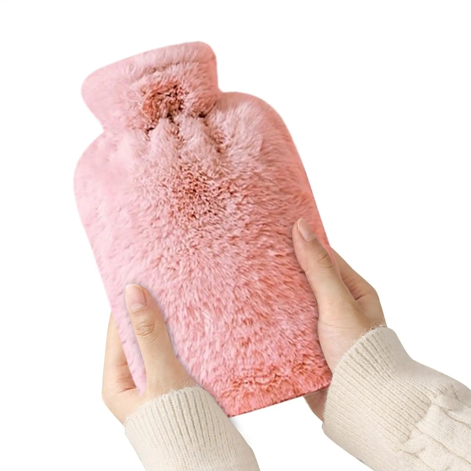 1000ML Handwärmer Wärmflasche Abnehmbare Wärmflaschen Wiederverwendbarer Handwärmer mit Stoffbezug Wärmeflaschen