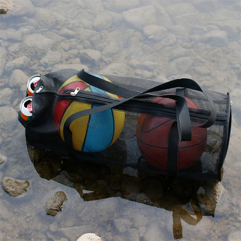 Drawstring Sports Ball Bag Football Mesh Bag Basketball Backpack Football Soccer Volleyball Ball Storage Bags Swimming Gear Bag