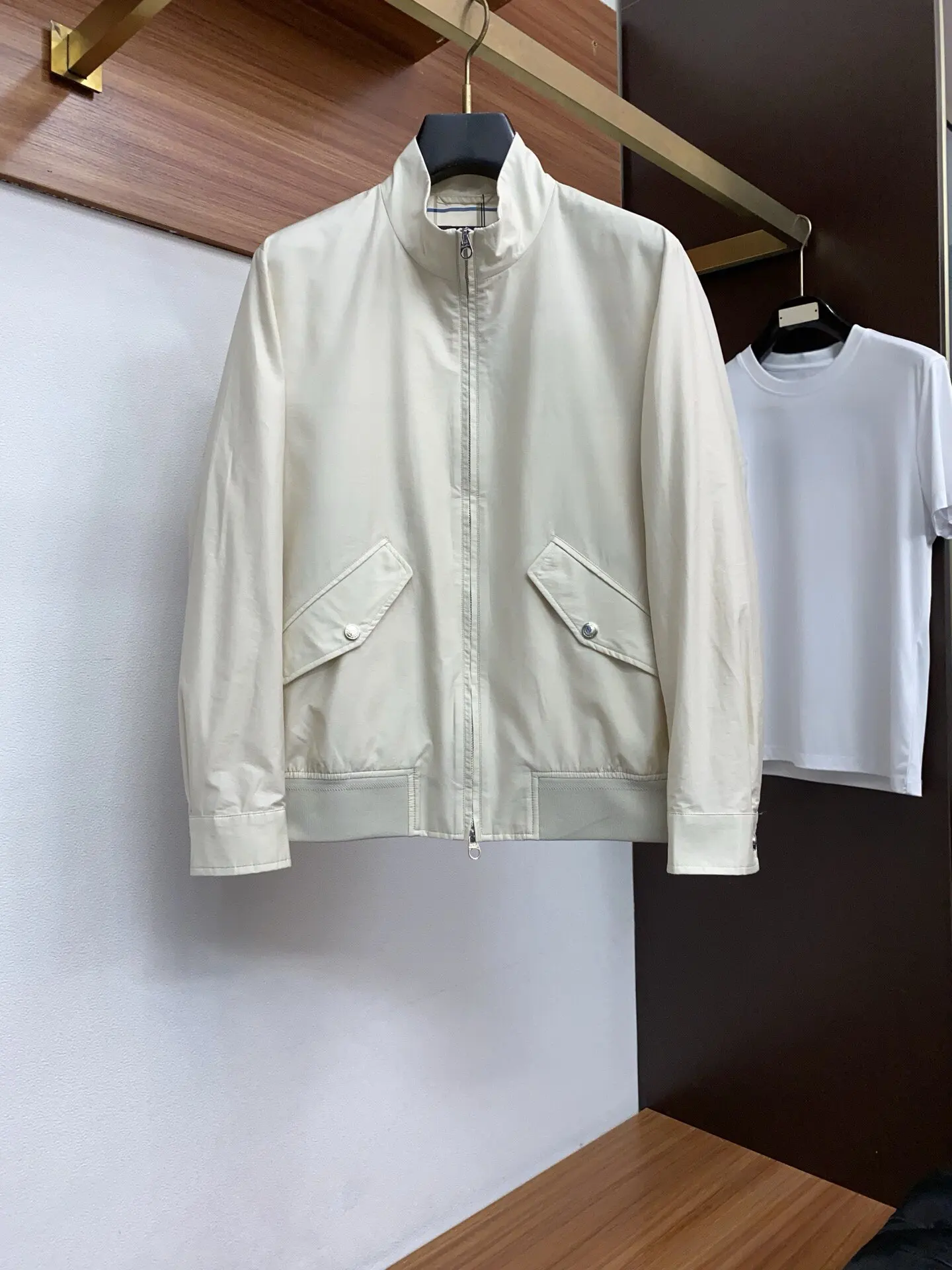 

Итальянская повседневная деловая куртка с воротником-стойкой и двойной молнией, коллекция 26ss