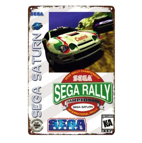 p1,Sega Rally Retro Video Game Metal Poster Tin Sign 20*30cm