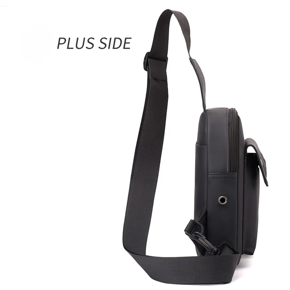 

Простая мужская нагрудная сумка большой емкости, повседневная водонепроницаемая мужская поясная сумка через плечо, сумка для мобильного телефона в корейском стиле для мальчиков
