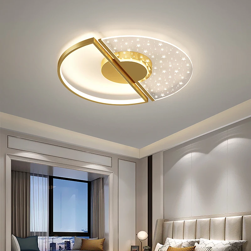 Modern LED Ceiling Chandelier Light For Bedroom Living Room Ceiling Lamp Indoor Lighting Feather Acrylic Lights Decorate Fixture