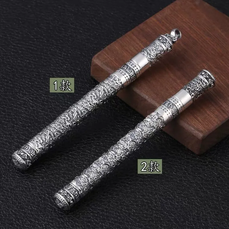 Ornament six-character mantra auspicious cloud pen retro creative stylishfashion sterling silver 925 ornament ballpoint pen