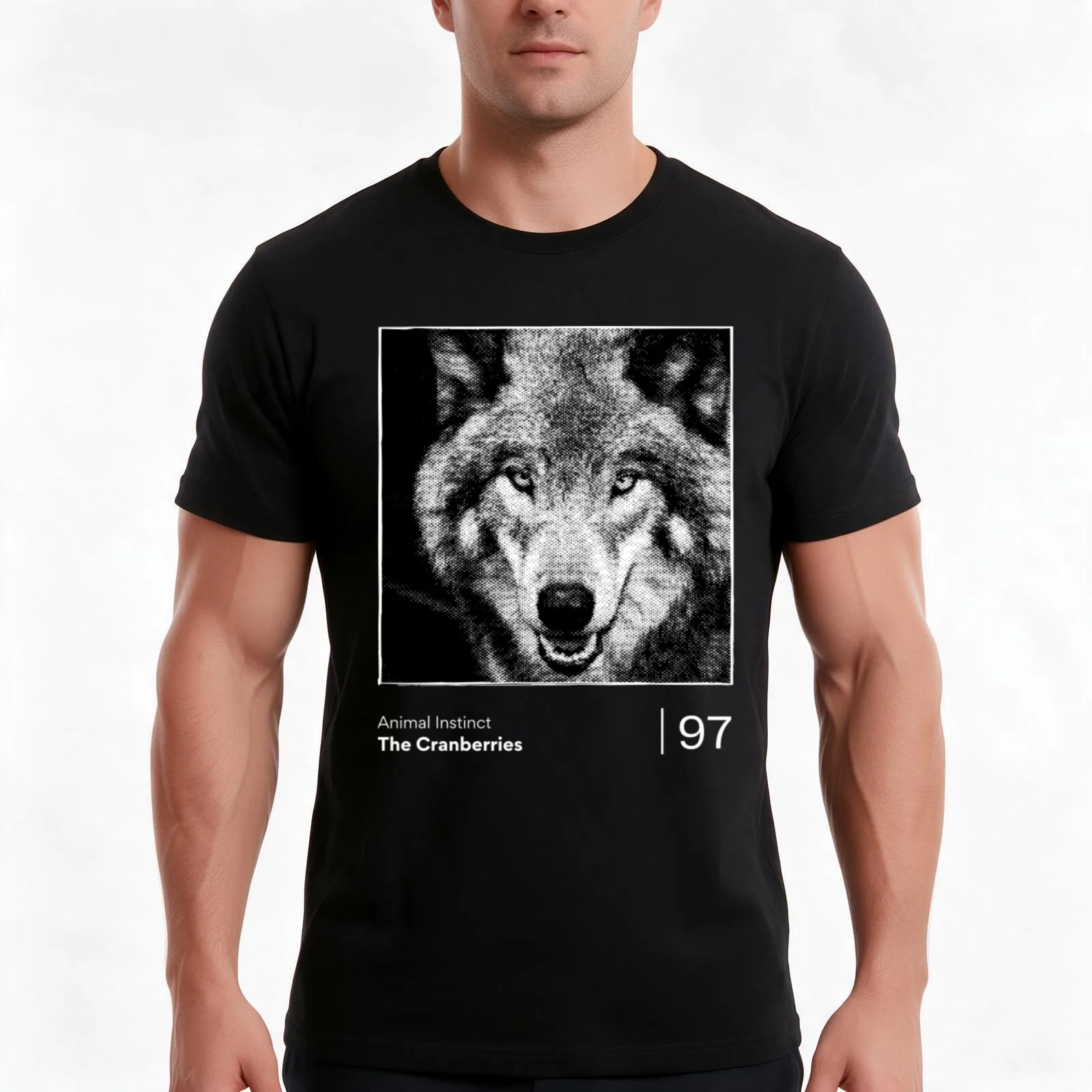 Animal Instinct - minimalist visualization art T-Shirt, Summer Casual Cotton Tee, Oversized Streetwear Tops, Unisex Men Women