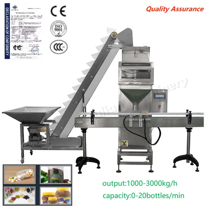 10 - 3000g DC-2 /DC-4 Automatic Electronic Scale Bottle and Can Weigh Filler Granule Filling Machine for Rice Nuts Grain Beans