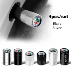 4Pcs 3D Metal Alloy Car Wheel Tire Valve Stem Caps Cover For Alfa Romeo 159 Mito Giulia Stelvio Giulietta Tonale TZ3 Car-Styling