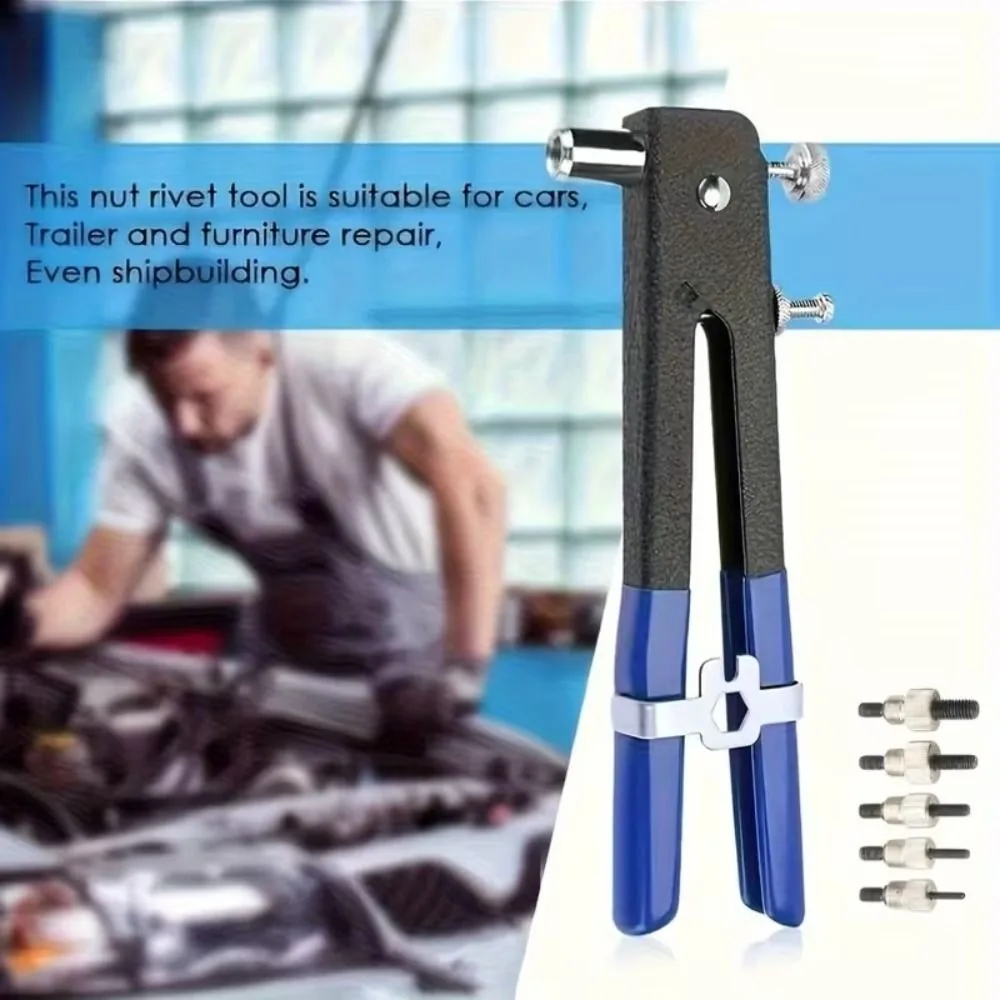 with Metric Nuts Assortment Rivet Nut Tool Kit M3/M4/M5/M6/M8 Manual Nut Rivet Plier Set Comfortable Grip Rust-proof