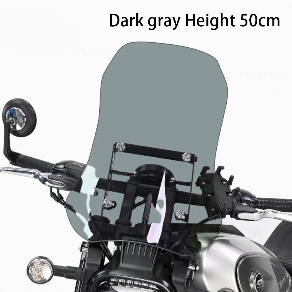 

For QJMOTOR SRV 600 windshield with handrail front windshield modified heightened windshield tempered glueQJMOTOR SRV 600