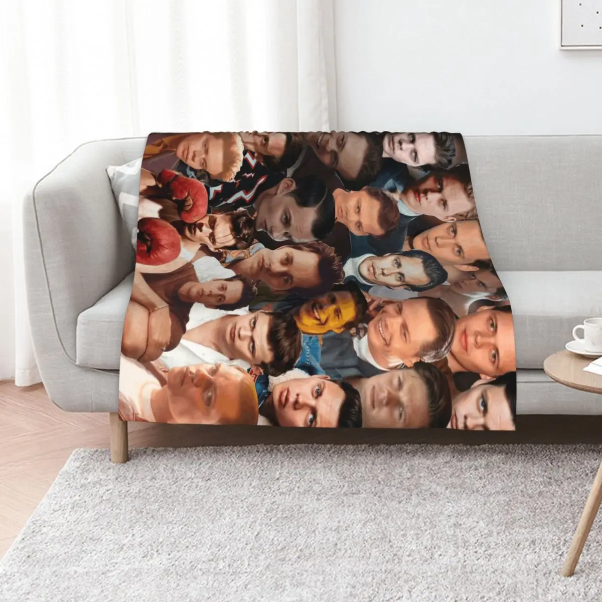 Bill Skarsg?rd Photo Collage Throw Blanket Quilt Personalized Gift Travel Heavy Soft Plush Plaid Shaggy Blankets