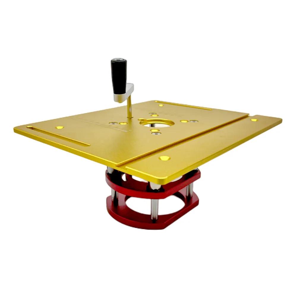Oberfräsen-Lift-Kit mit Aluminium-Fräsplatte für Motoren mit 65 mm Durchmesser, Holzbearbeitung, Oberfräse, Tisch, Werkbank, Trimmer, Graviermaschine – Detail 3