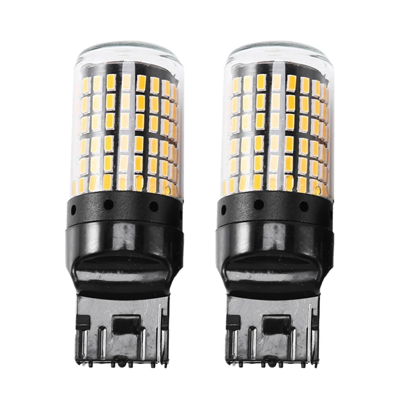 20Pcs Canbus T20 7440 W21W Wy21w 144-Smd Reverse Light Turn Signal Light Error Free No Hyper Flash T20 7440 Led Bulbs