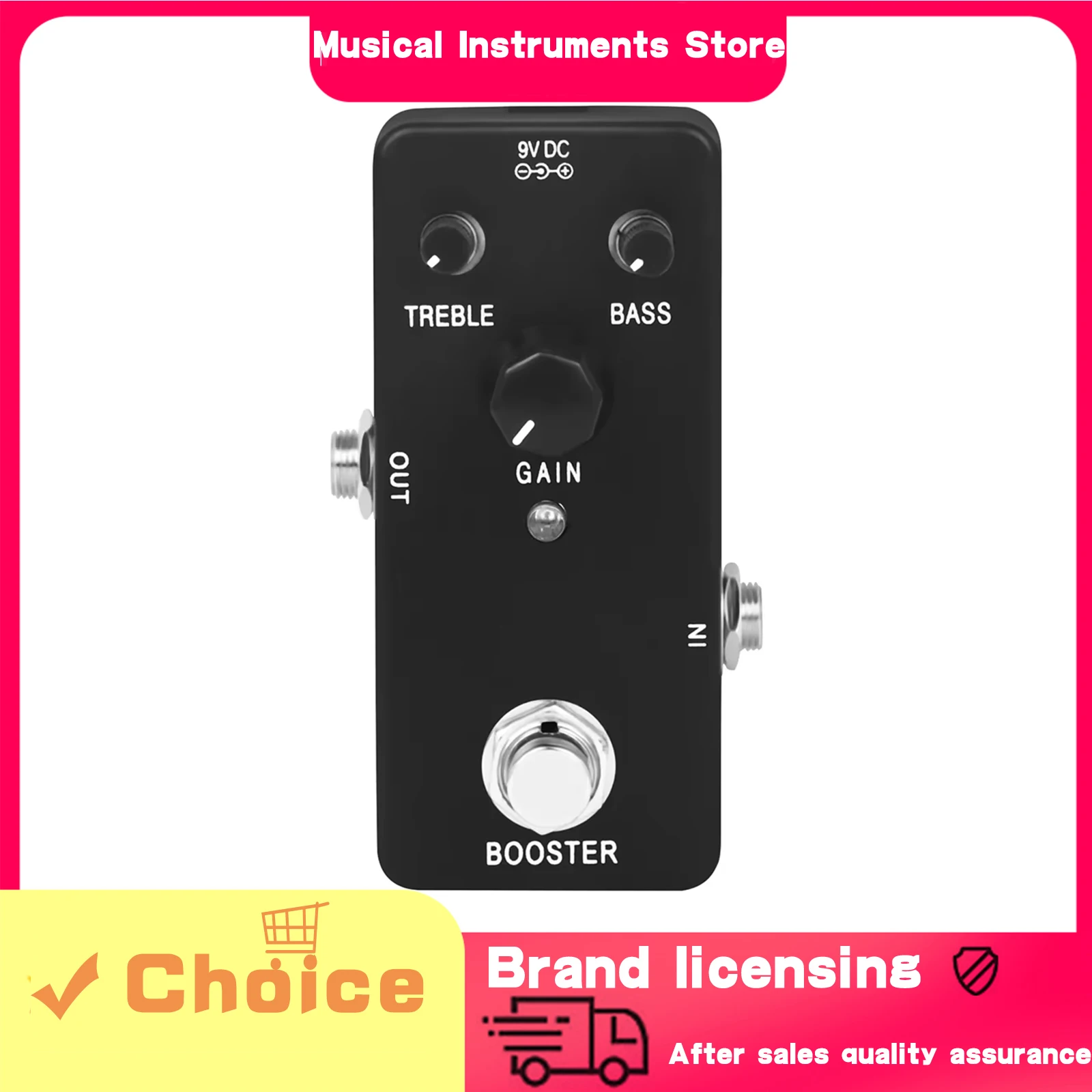 

IRIN PURE BOOSTER Педаль эффектов для гитары Электрогитара Gain Pusher Педаль эффектора True Bypass Гитарные эффекты Педаль громкости