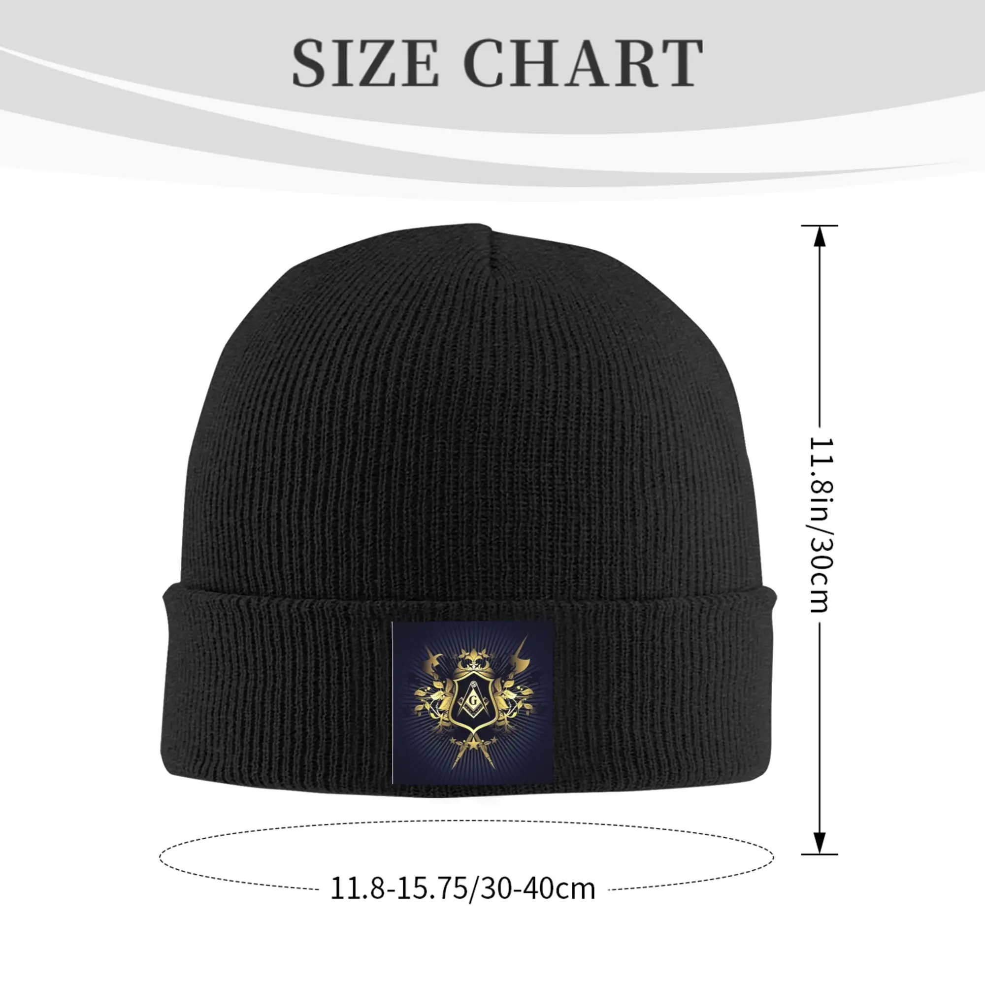 Custom Freemasonry Bonnet Hat Hip Hop Knitting Hat Men Women Unisex Adult Masonic Freemason Warm Winter Skullies Beanies Caps