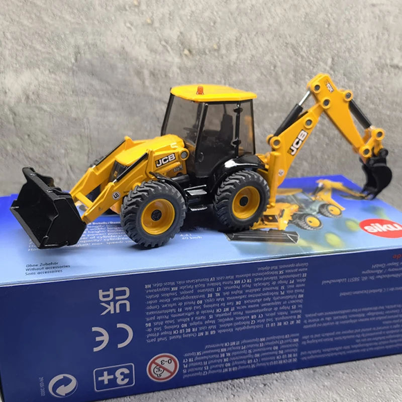 1:50 Scale Diecast Alloy JCB 4CX Backhoe Loader Engineering Vehicle Toys Cars Model Classics Adult Souvenir Gifts Static Display