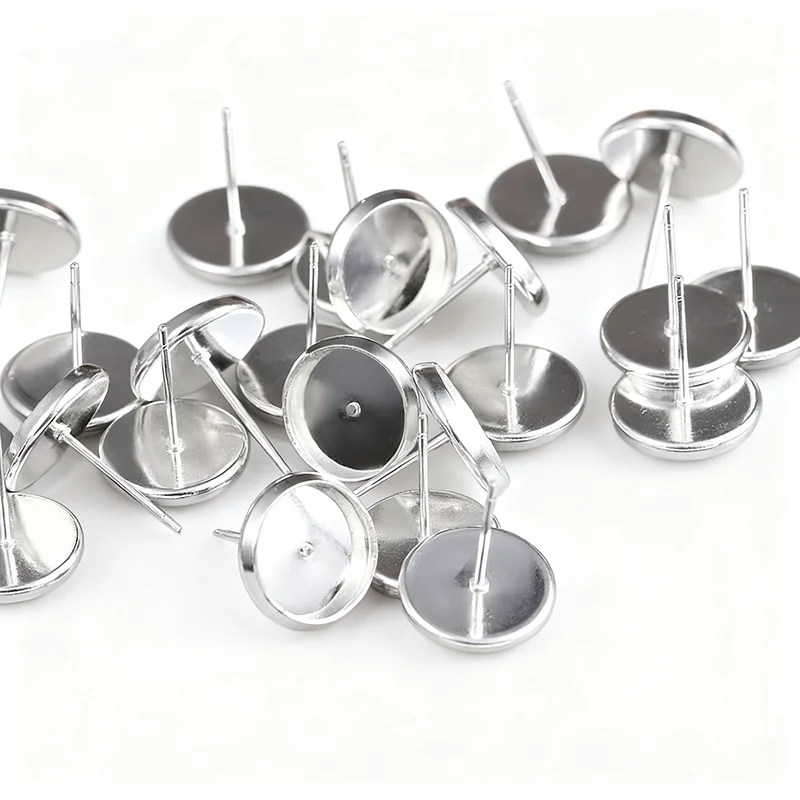 

50 шт./лот, стерлингового серебра 925 пробы, компоненты для сережек, шпильки, иглы для самостоятельного изготовления ювелирных изделий для ушей, оптовая продажа