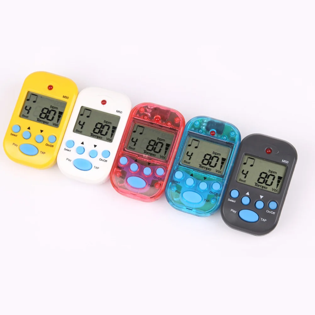 

Yellow Guitar Digital Beat Mini Metronome Mechanical High Accuracy Clip-on Lightweight Portable Professional Music
