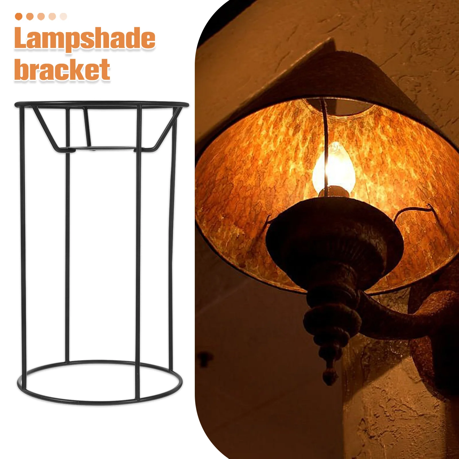 

1pc Retro Handmade Stand Vintage Desk Lamp Frame Desk Lamp Frame Iron Wire Shade Kit for DIY French Style Lighting