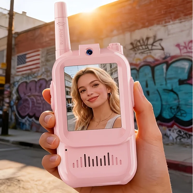 2-Piece high definition camera walkie-talkie set with voice change function - UHF handheld walkie-talkie, suitable for outdoor