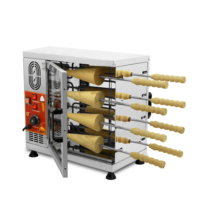 Electric 16 Rollers Chimney Cake Oven Ice Cream Chimney Cakes Bread Baking Equipment Hungarian Kurtos Kalacs Machine