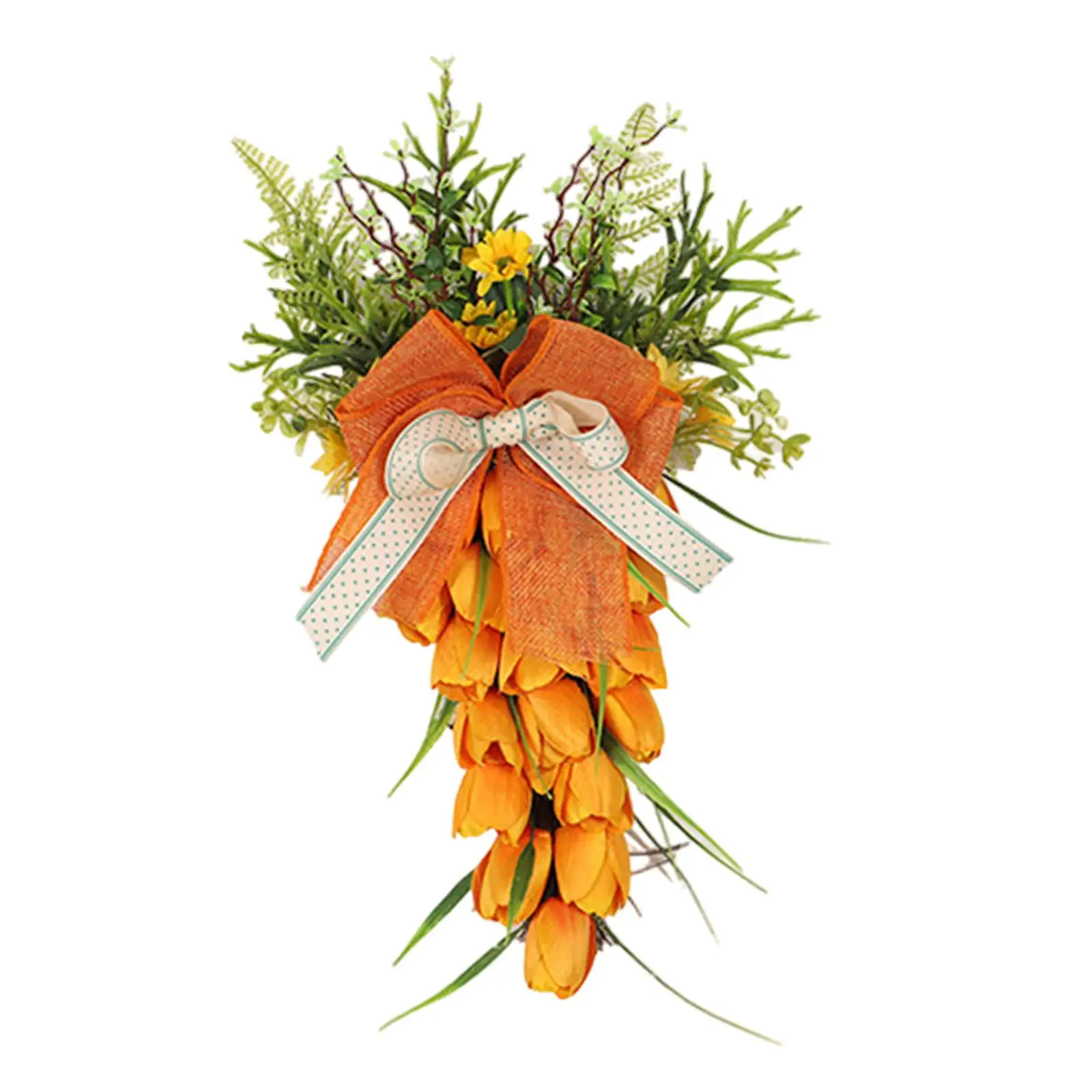 Easter Wreath Spring Teardrop Swag for Party Favors Thanksgiving Celebration