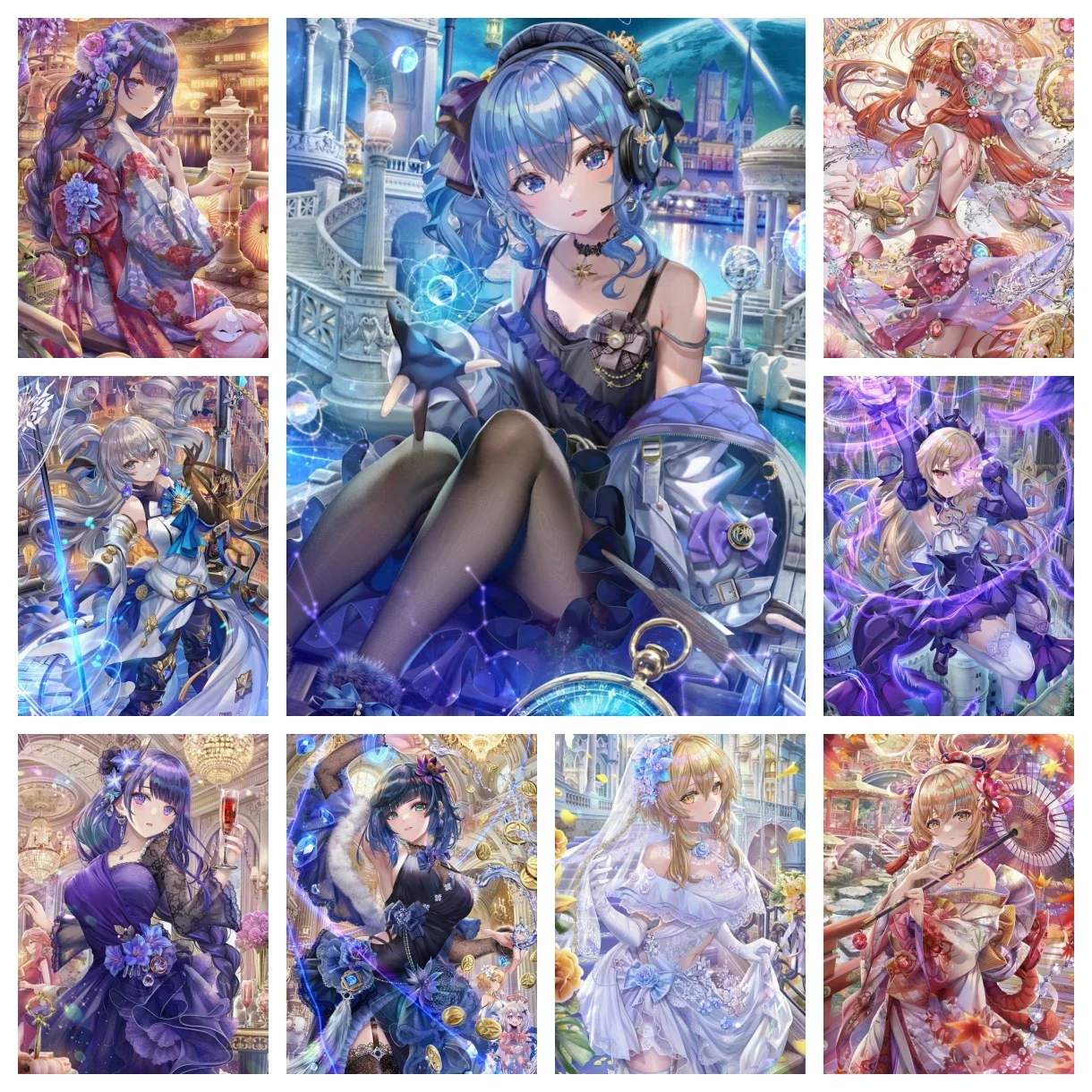 DIY Diamond Painting Genshin Impact Game Characters Kits Keqing Mosaic 5D Embroidery Rhinestones Home Decor Handcarft Kids Gift