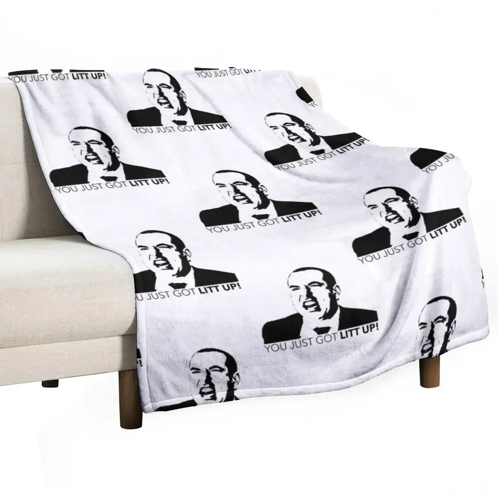 

Louis Litt black Throw Blanket for sofa Decoratives Luxury Blankets