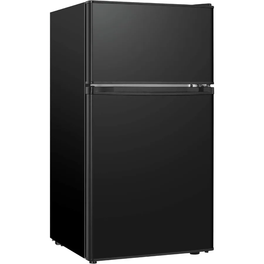 

Compact 3.2 Cu.Ft Mini Fridge With Freezer and Two Doors for Bedroom Office Kitchen Apartment Dorm Use EnergyEfficient Black Mi