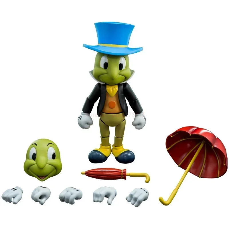 

Disney The Adventures Of Pinocchio Jiminy Cartoon Doll Cricket Genuine Figures Movable Toy Ornaments Children Christmas Gift