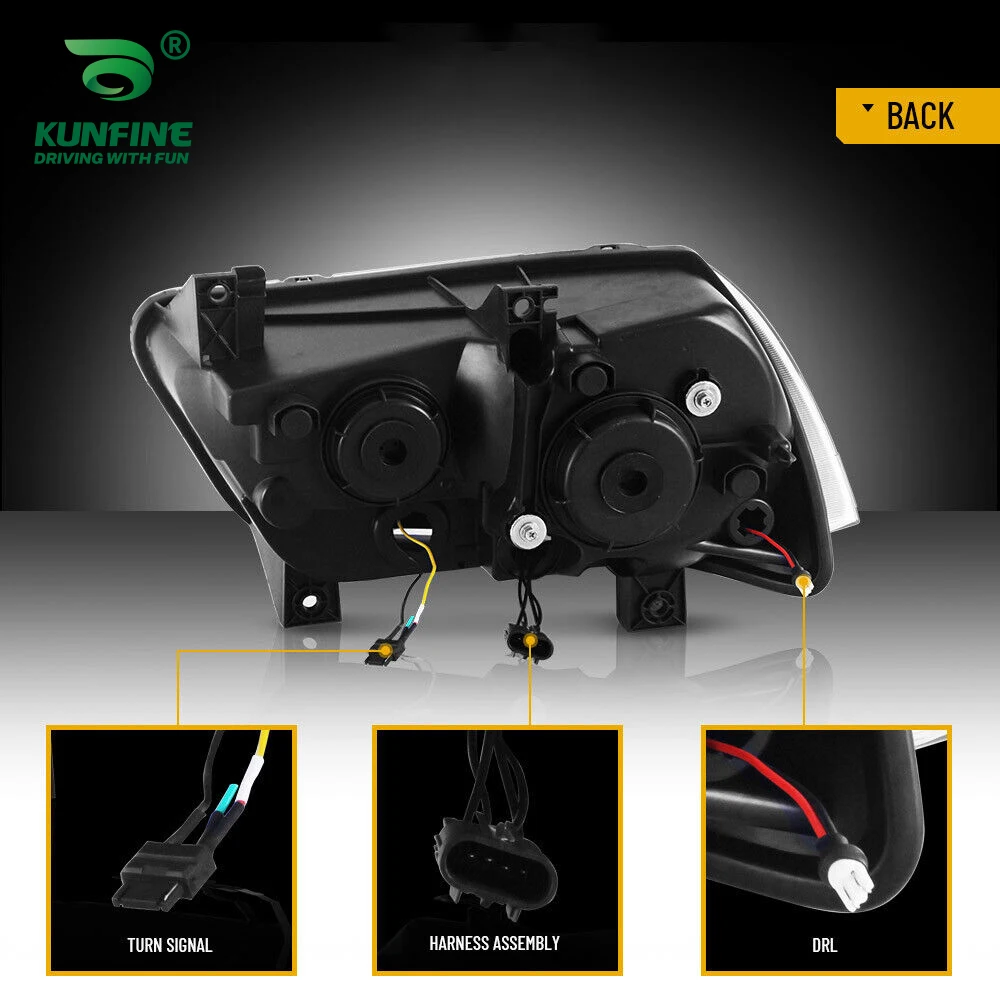 KUNFINE Car Styling Pair Of Car Headlight Assembly For Dodge Charger 2011-14 LED Head Lamp Car Tuning Light Parts Plug And Play