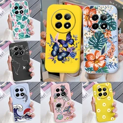 For Redmi 14C 4G A5 13C Note 14 Pro Poco C75 Case Butterfly Flower Back Cover Soft TPU Silicone Phone Case Funda Bumper Cartoon