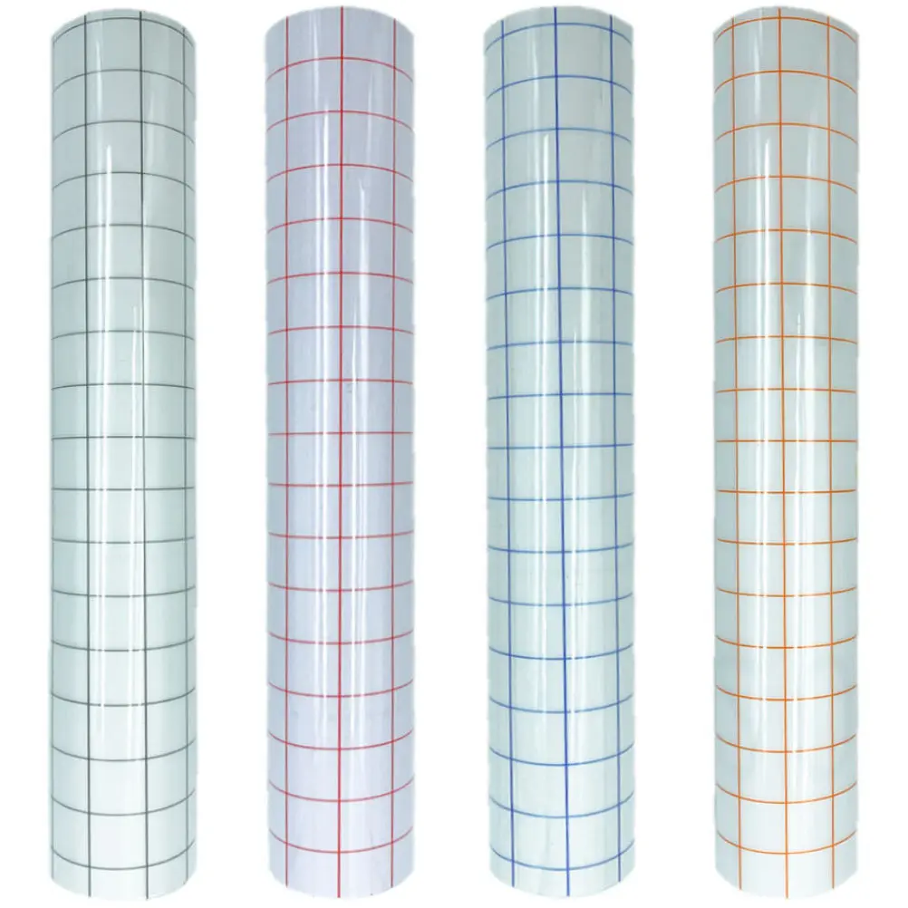 

4 Sheets Blue Grid Transfer Tape for Vinyl Decals Self-Adhesive Application Tool Automotive Positioning Sticker Accessories