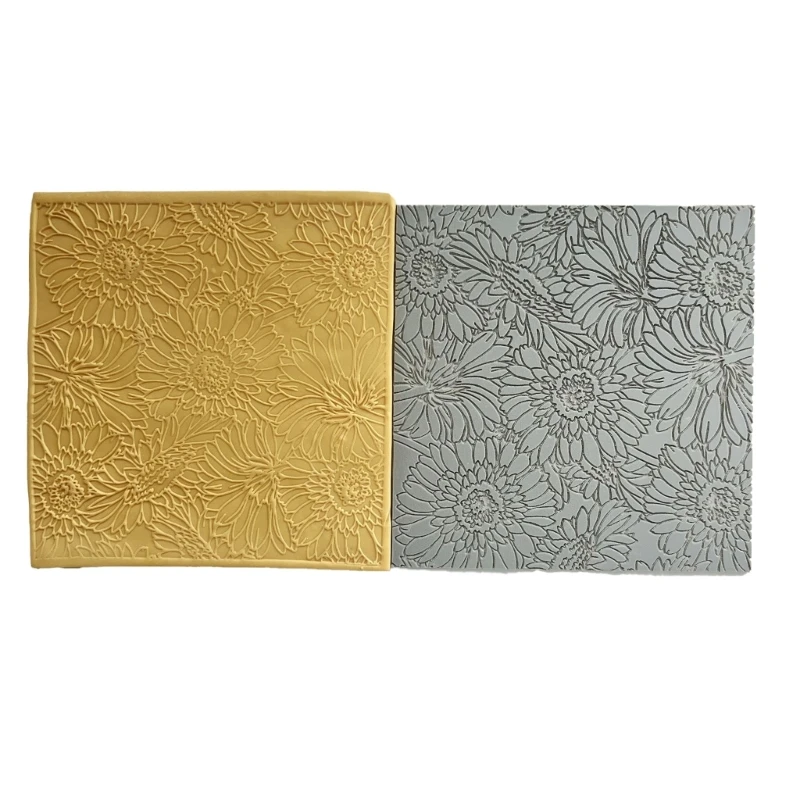 Clay Texture Sheets Earrings Jewelry Making Supplies Flower Silicone Mat Textured Clay Mats Silicone Texture for Jewelry