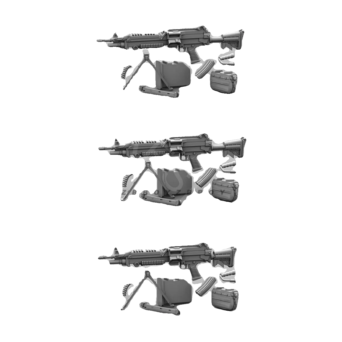 1/35 Resin model kits figure colorless and self-assembled 2 guns + magazines A-1631