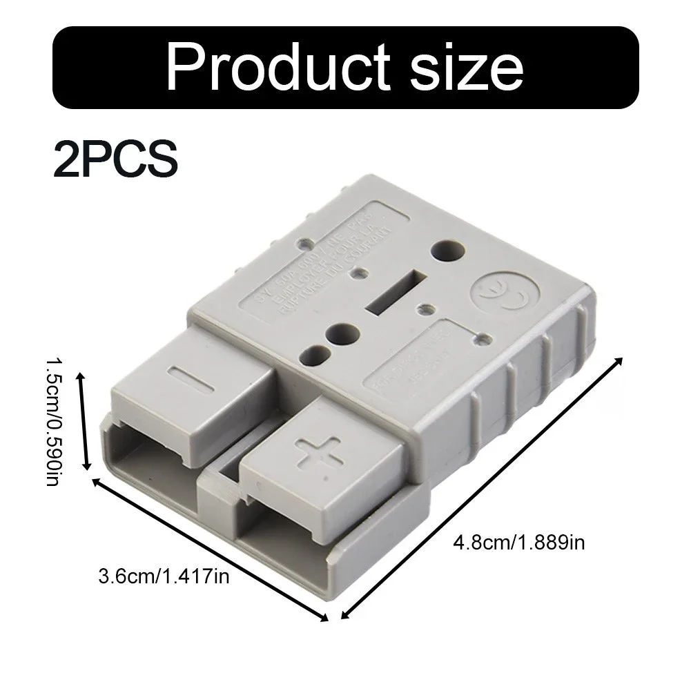 2PCS Per Anderson Spina del Connettore Con Copertura Antipolvere 50A 600V Batteria Collegamento Rapido Connettore di Alimentazione Terminale