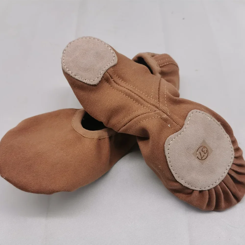 Stretch Women Brown Pink Scarpe Da Donna Ballerine Fille Sapatilha De Ballet Flat Tips for Kids Canvas Ballerina Shoes Girls