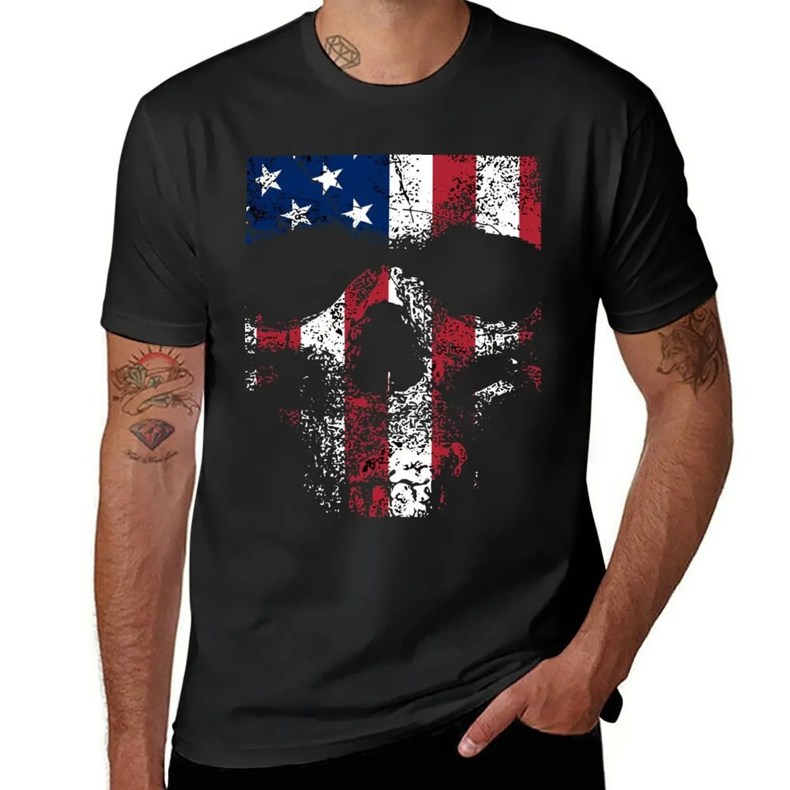 Patriot Skull T-Shirt graphic t shirts vintage t shirts graphic tee shirt slim fit t shirts for men