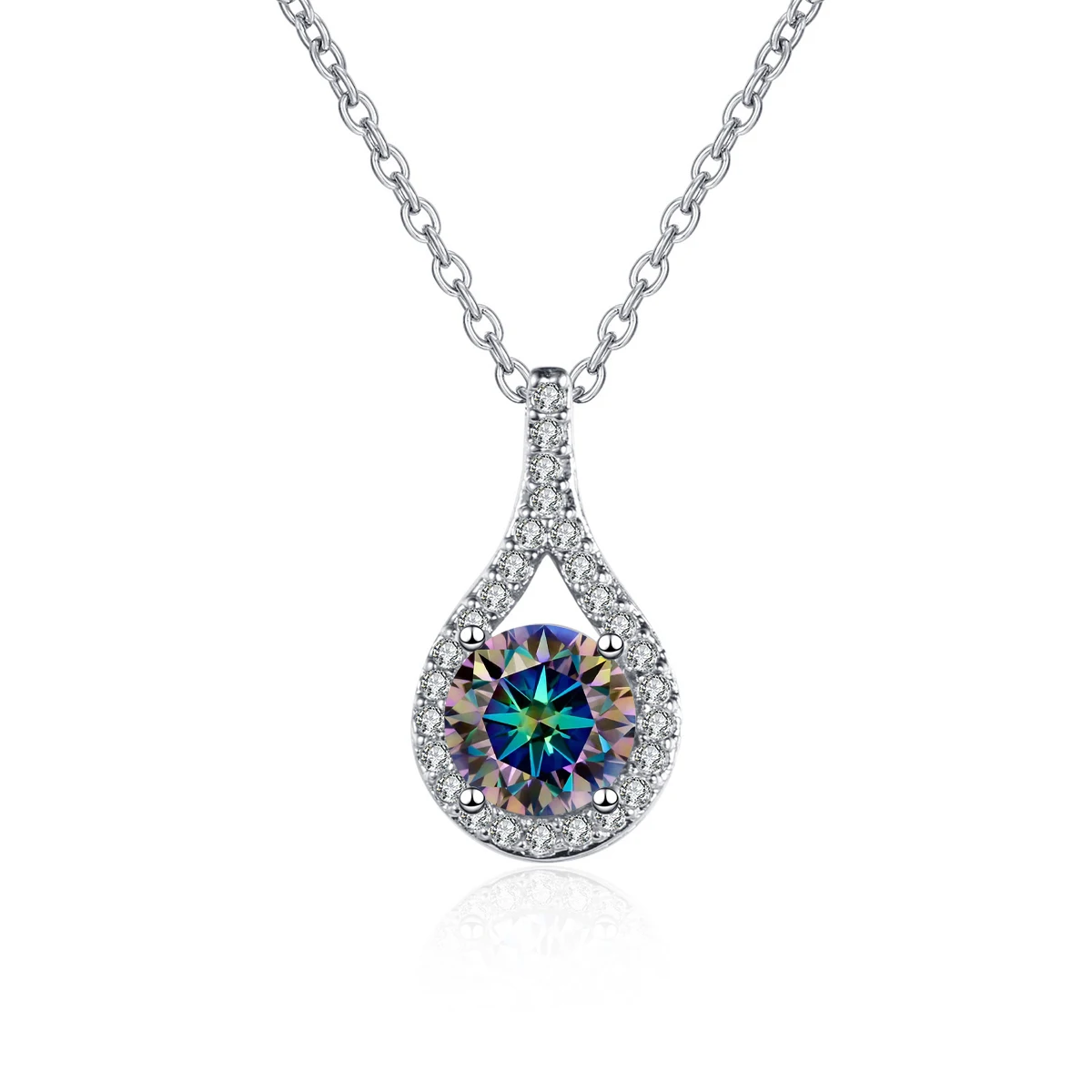 925 Silver Jewelry D Color VVS Moissanite Water drop Pendant Necklace for women wedding jewelry