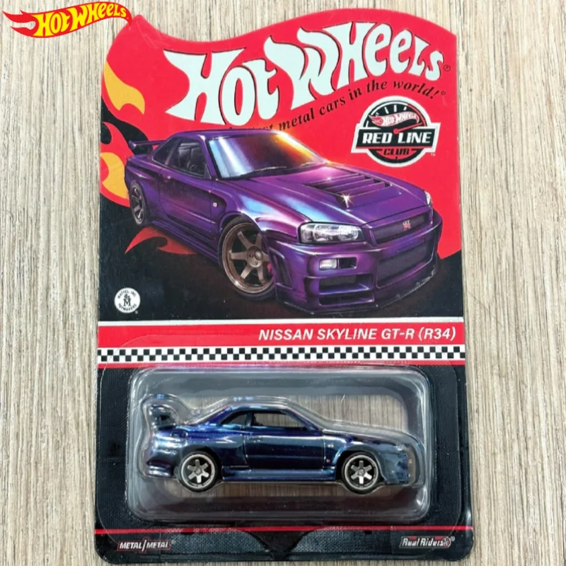Originale Hot Wheels 1/64 RLC GTR R34 Camaleonte Red Line Club Modello di Auto In Lega Modello di Auto Fondo di Ferro Pneumatico di Gomma Giocattolo Da Collezione