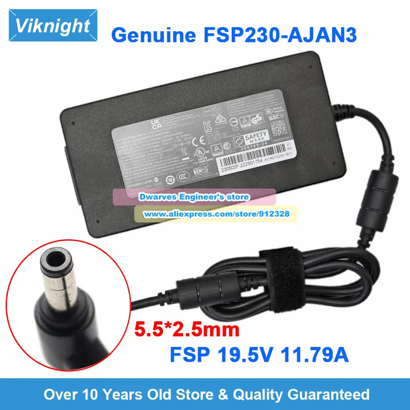 Genuine FSP230-AJAS3 FSP230AJAN3 Power Adapter FSP 19.5V 11.79A 230W for MSI GS70 WS72 GE62 CX72 GT70 GL62M 7RDX GS73VR GS63VR