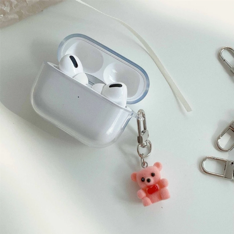 Multipurpose Flocking Lovely Bear Hanging Ornament Fashion Accessory for Bags and Keys Decoration Stylish Outfits image 4