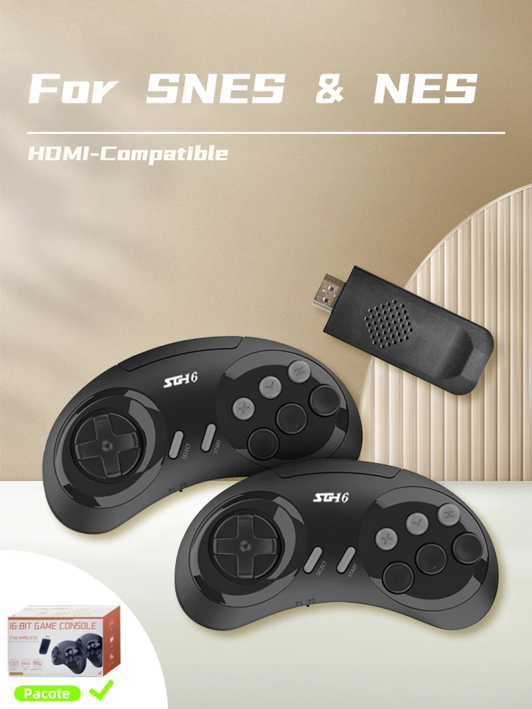 Wireless Video Game Console TV Control Game Stick for Sega/Dendy/NES/Genesis16bit Retro Game Support Save And Add Games