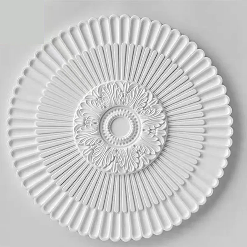 European-style lamp panel PU ceiling home lamp pool decorative materials ceiling molding imitation plaster line round carved lam